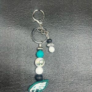 Eagles Themed Beaded Keychain